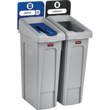 Rubbermaid Commercial Slim Jim Recycling Station