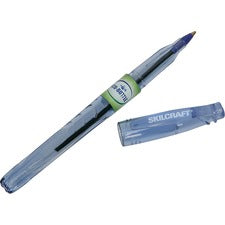 SKILCRAFT Fine Point Blue Ink Ballpoint Stick Pen - TAA Compliant