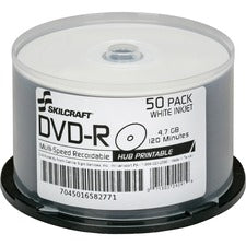 SKILCRAFT DVD Recordable Media - DVD-R - 16x - 4.70 GB - 50 Pack Spindle - TAA Compliant