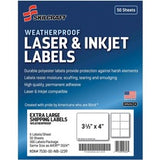 SKILCRAFT Laser/Inkjet Weatherproof Mailing Labels