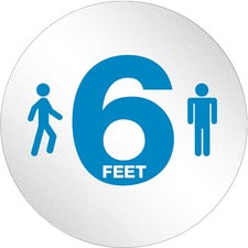 Deflecto StandSafe 20" Personal Spacing Disks - Six Feet Apart