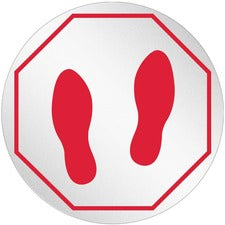 Deflecto StandSafe 20" Personal Spacing Disks - Footprints