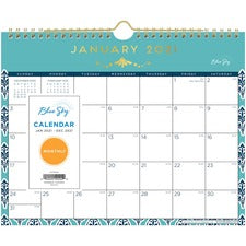 Blue Sky 11x8 Monthly Wall Calendar