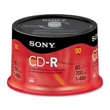 Sony CD Recordable Media - CD-R - 48x - 700 MB - 50 Pack