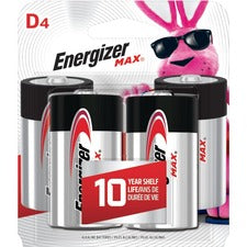 Energizer MAX Alkaline D Batteries, 4 Pack