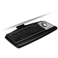 3M&trade; Lever Adjust Keyboard Tray with Standard Keyboard and Mouse Platform