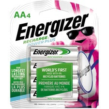 Energizer Recharge Power Plus Rechargeable AA Batteries, 4 Pack