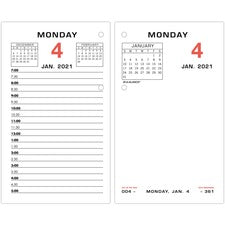 At-A-Glance Daily Two-Color Desk Calendar Refill with tabs