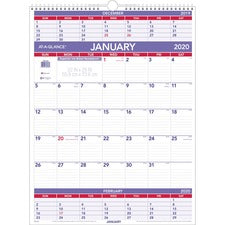 At-A-Glance Recycled 3-Months-Per-Page Wall Calendar
