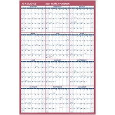 At-A-Glance Reversible Paper Yearly Wall Planner