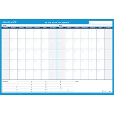 At-A-Glance 30/60-Day Erasable Horizontal Wall Planner