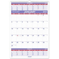 At-A-Glance 3-Month Wall Calendar