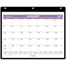 At-A-Glance Monthly Desk/Wall Calendar with Poly Holder