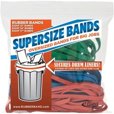 Alliance Rubber 08997 SuperSize Bands - Assorted Large Heavy Duty Latex Rubber Bands - For Oversized Jobs