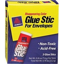 Avery® Disappearing Color Permanent Glue Stic for Envelopes