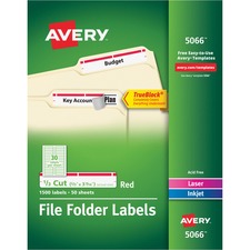 Avery&reg; File Folder Labels - TrueBlock - Sure Feed
