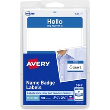 Avery® Name Badge Labels - Blue Border