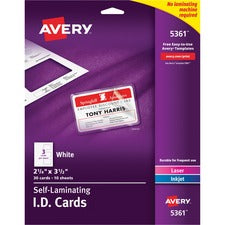Avery® Self-laminating ID Cards