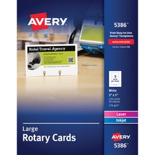 Avery&reg; Large Rotary Cards - Uncoated - 2-Sided Printing