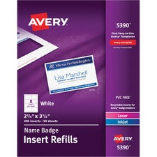 Avery&reg; Name Badge Insert Refills