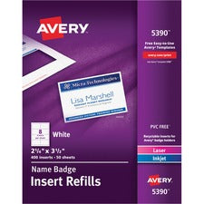 Avery® Name Badge Insert Refills