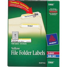 Avery&reg; File Folder Labels - TrueBlock - Sure Feed