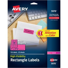 Avery&reg; Neon Labels