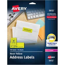 Avery&reg; Neon Labels