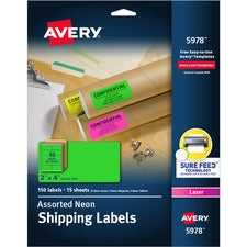Avery® High-Visibility Fluorescent Labels