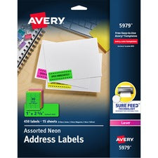 Avery&reg; Neon Labels