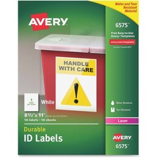 Avery® Durable ID Labels - Full Sheet