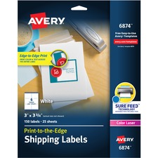 Avery&reg; Shipping Labels - Sure Feed - Print to the Edge