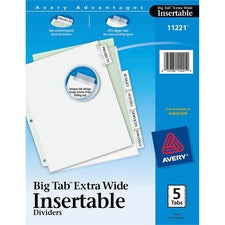 Avery&reg; Big Tab Extra-Wide Insertable Dividers