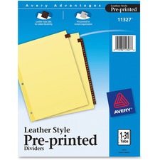 Avery&reg; Preprinted Tab Dividers - Clear Reinforced Edge