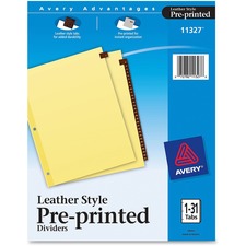 Avery® Preprinted Tab Dividers - Clear Reinforced Edge