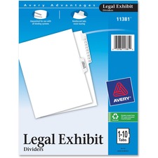 Avery&reg; Premium Collated Legal Exhibit Dividers with Table of Contents Tab - Avery Style