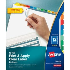Avery&reg; Print & Apply Clear Label Dividers - Index Maker Easy Apply Label Strip