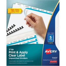 Avery&reg; Print & Apply Label Unpunched Dividers - Index Maker Easy Apply Label Strip
