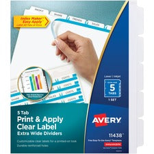 Avery&reg; Print & Apply Label Extra-Wide Dividers - Index Maker Easy Apply Label Strip