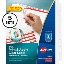 Avery® Print & Apply Label Extra-Wide Dividers - Index Maker Easy Apply Label Strip