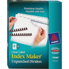 Avery&reg; Print & Apply Label Unpunched Dividers - Index Maker Easy Apply Label Strip