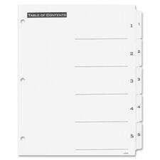 Avery® Office Essentials Table 'n Tabs Dividers with White Tabs, 1-5 Tab, 1 Set (11666)