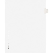 Avery&reg; Individual Legal Exhibit Dividers - Avery Style - Unpunched