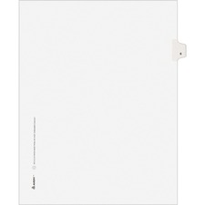 Avery&reg; Individual Legal Exhibit Dividers - Avery Style - Unpunched