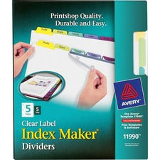 Avery® 5-Colored Tabs Presentation Divider