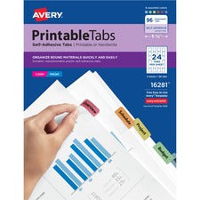 Avery&reg; Printable Tabs - Repositionable