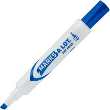 Avery&reg; Marks A Lot(R) Desk-Style Dry Erase Marker, Chisel Tip, Blue (24406)
