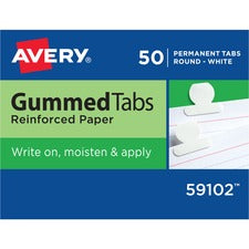 Avery&reg; Gummed Index Tabs - 1/2" Extension