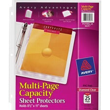 Avery&reg; Diamond Clear Multi-Page Capacity Sheet Protectors