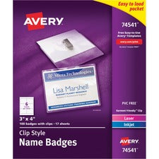 Avery&reg; Laser, Inkjet Print Laser/Inkjet Badge Insert